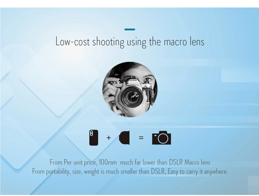 APEXEL APL-HB100MM 100mm Macro Phone Lens Kit — 4K HD with CPL & Star Filter Bundle