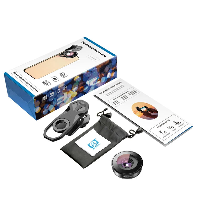 APEXEL 100mm Macro Phone Lens — 4K HD with Optional CPL & Star Filter for iPhone & Android