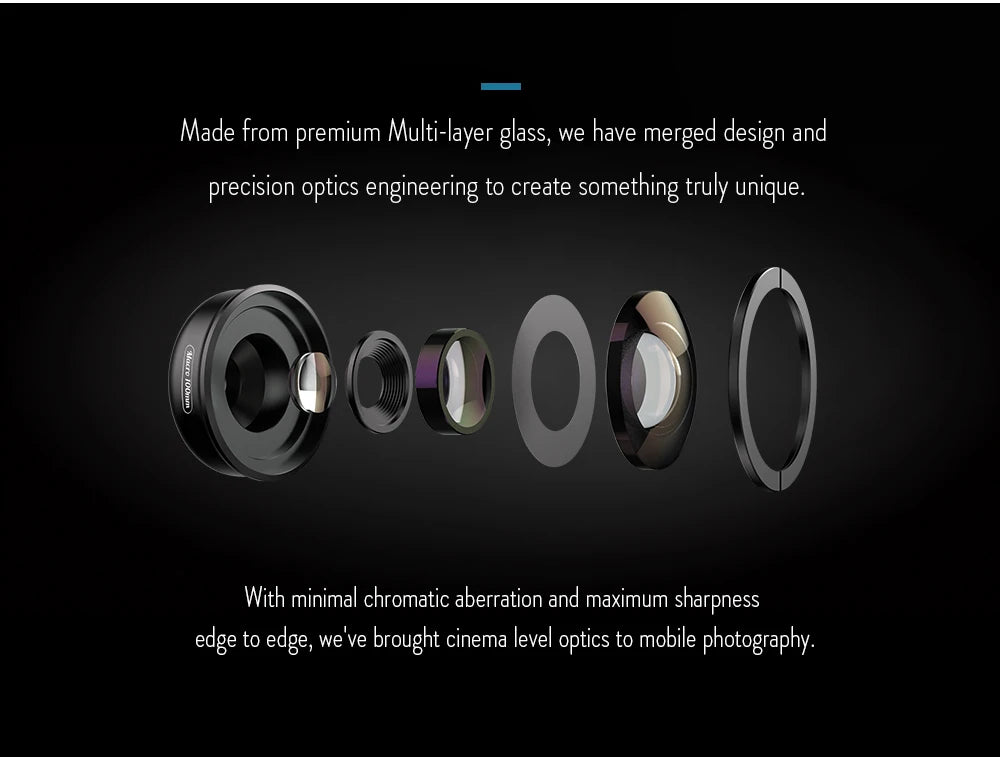 APEXEL APL-HB100MM 100mm Macro Phone Lens Kit — 4K HD with CPL & Star Filter Bundle