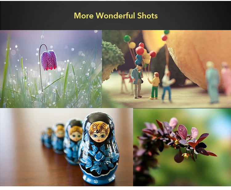 APEXEL 100mm Macro Phone Lens — 4K HD with Optional CPL & Star Filter for iPhone & Android