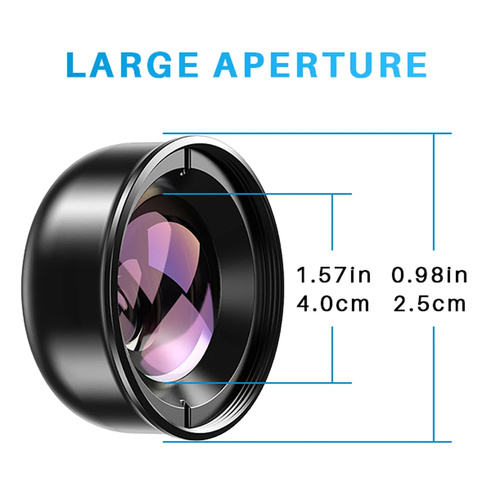 APEXEL APL-HB100MM 100mm Macro Phone Lens Kit — 4K HD with CPL & Star Filter Bundle