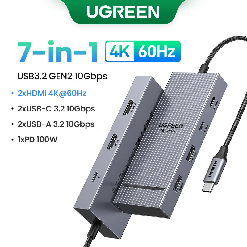 Dual HDMI USB-C Docking Station – Up to 13-in-1 with 8K/4K Output, RJ45, PD 100W & USB 3.0