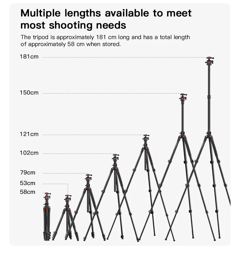 COMAN KX3939 Mini V1 72" Overhead Camera Tripod with Fluid Head