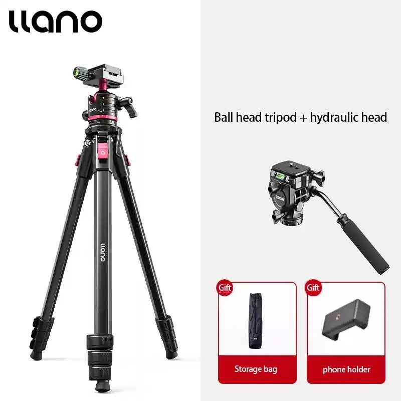 Llano KT003 Professional Camera Tripod with Fluid Head — 15KG Load, Travel-Ready