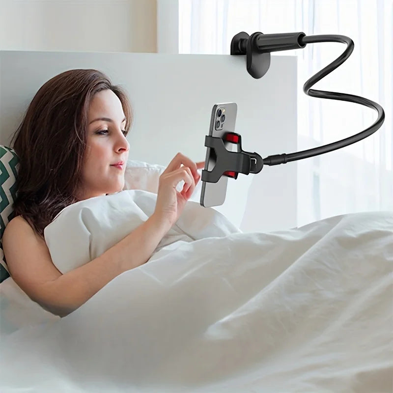 Flexible Gooseneck Phone Mount – Long Arm Clamp Holder for Bed, Desk & Overhead Filming