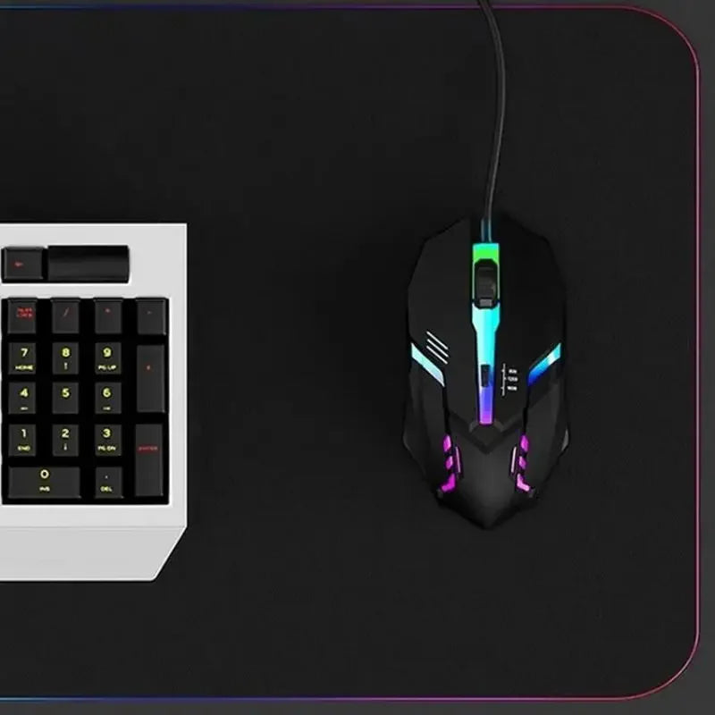 RGB Wired Gaming Mouse – Ergonomic 4-Button USB Mouse with RGB Backlight for Desktop & Laptop