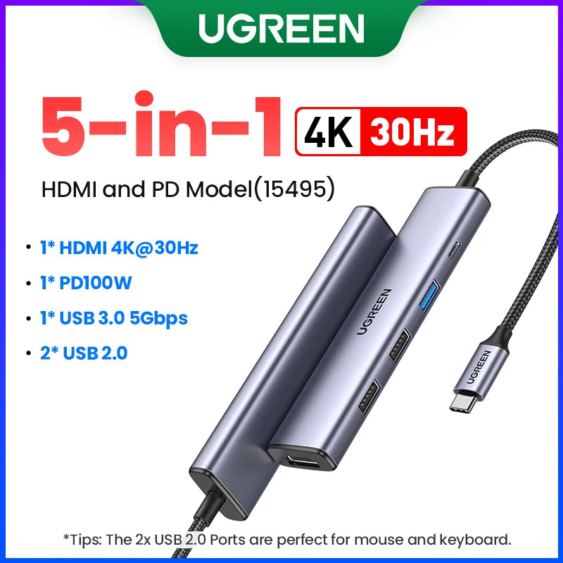 Dual HDMI USB-C Docking Station – Up to 13-in-1 with 8K/4K Output, RJ45, PD 100W & USB 3.0