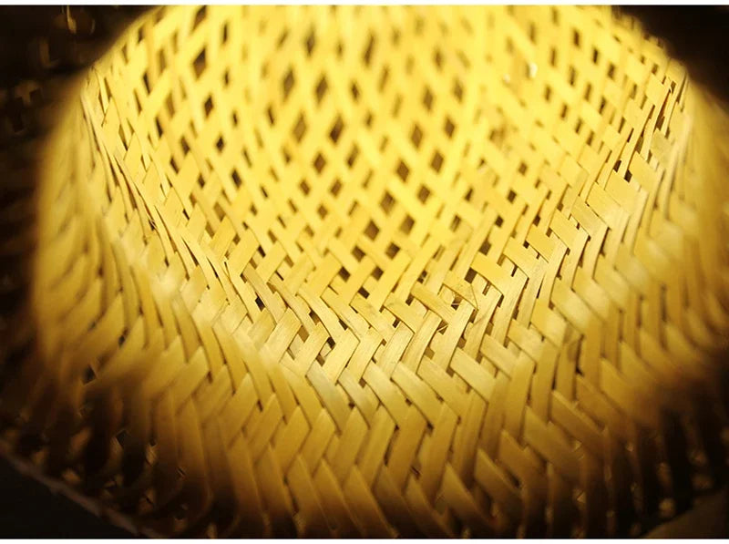 Bamboo Rattan Pendant Light – Handwoven Wicker Ceiling Lamp for Dining Room, Bedroom & Hotel