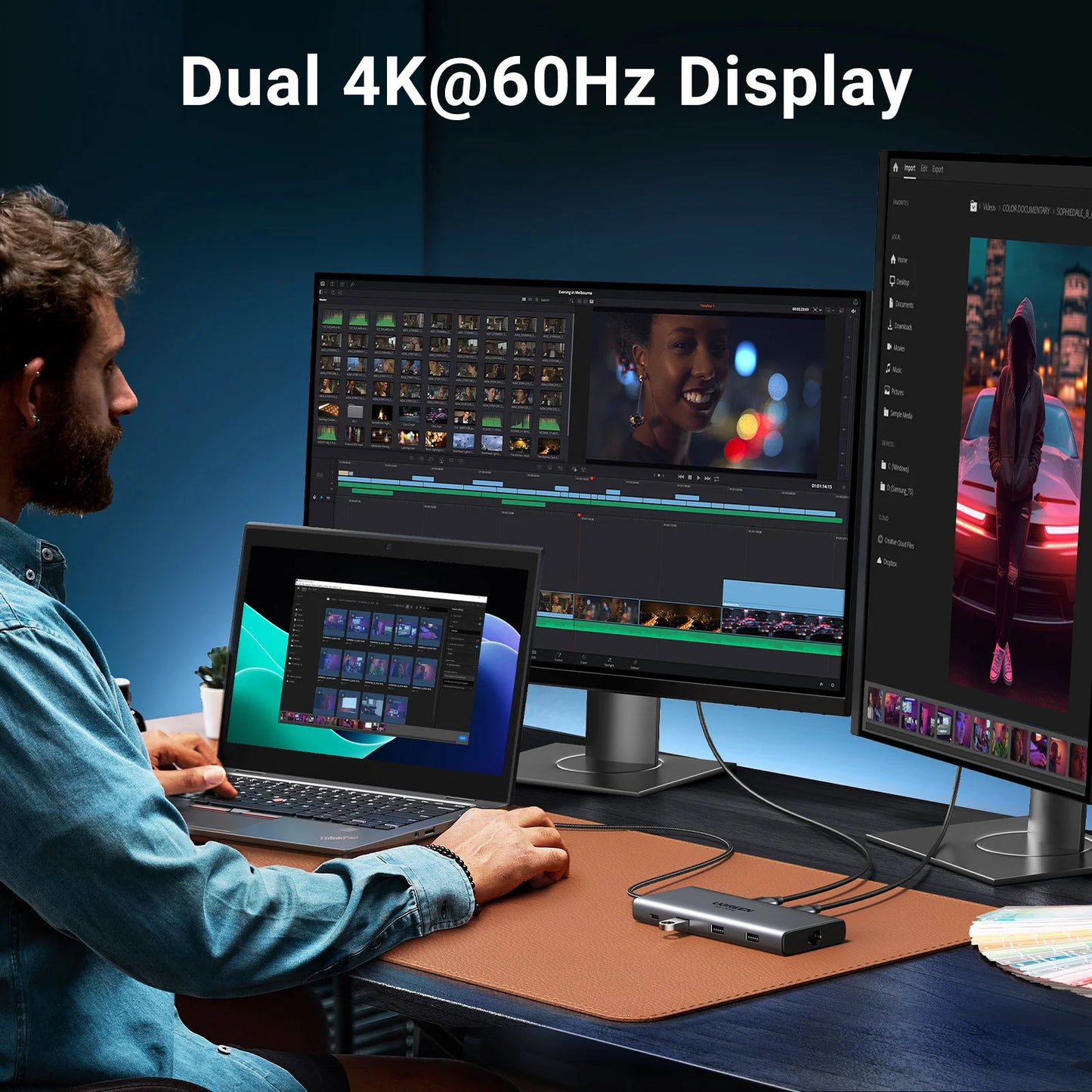 Dual HDMI USB-C Docking Station – Up to 13-in-1 with 8K/4K Output, RJ45, PD 100W & USB 3.0