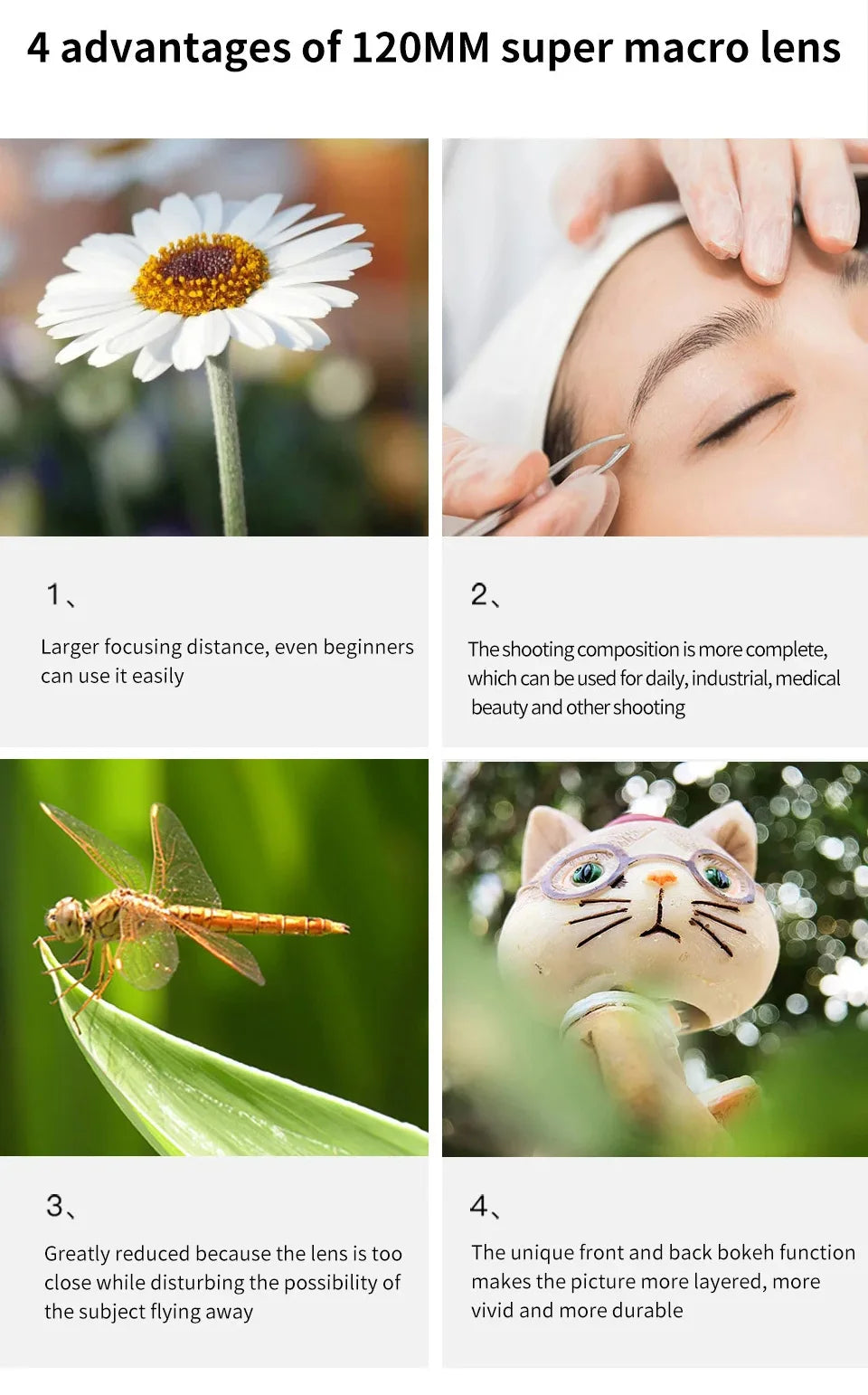 MARTVSEN 120mm Macro Phone Lens — 5K HD 10x Super Macro for iPhone & Android