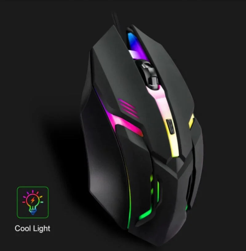 RGB Wired Gaming Mouse – Ergonomic 4-Button USB Mouse with RGB Backlight for Desktop & Laptop