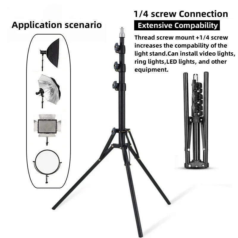 Heavy Duty Aluminum Light Stand for Photo & Video Studio