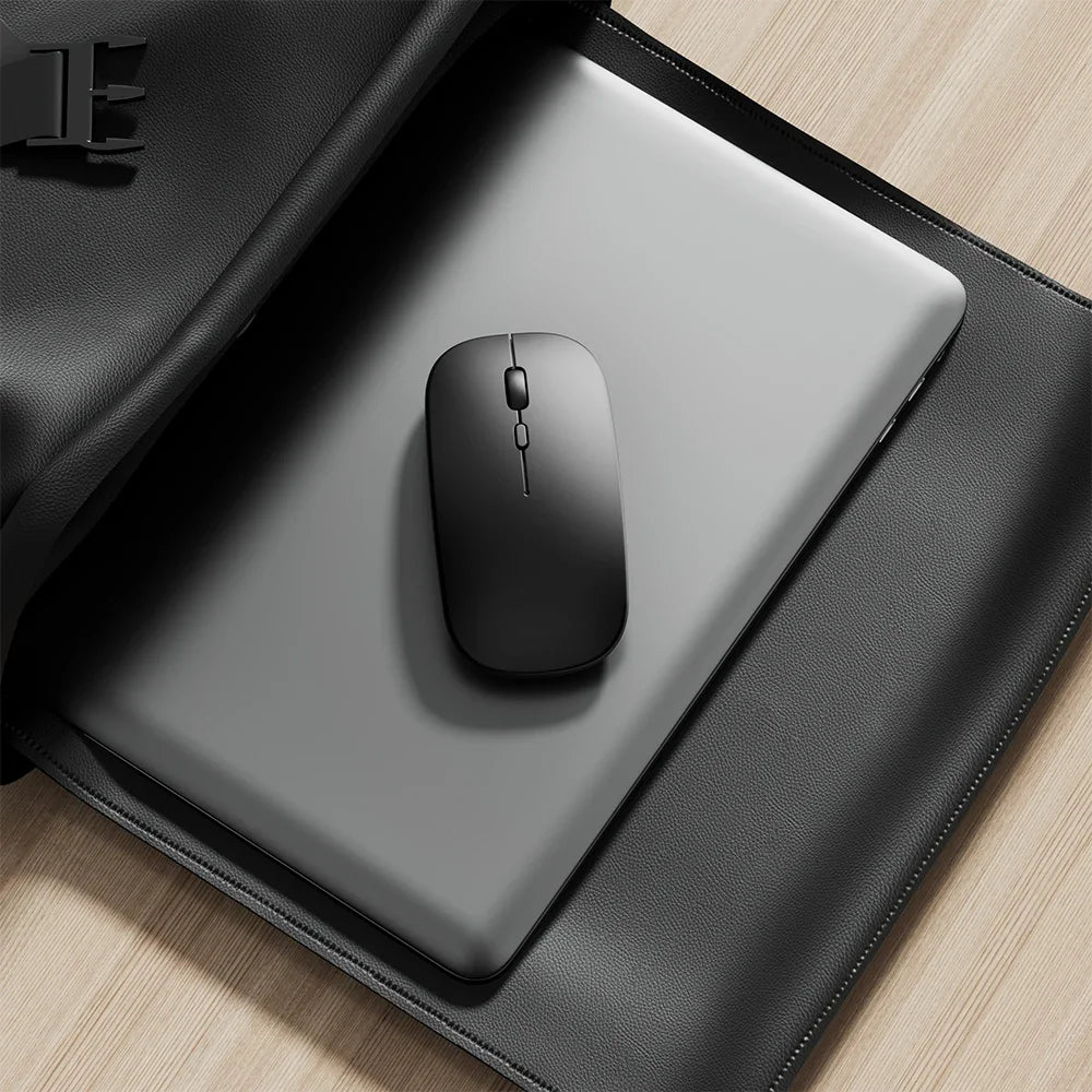 Rechargeable Wireless Mouse – Bluetooth & 2.4GHz Dual-Mode Silent Mini Mouse for PC, Laptop & Mac