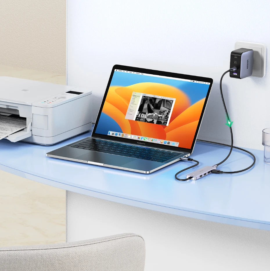 USB-C Hub – 4-Port USB 3.0 Splitter Adapter for Laptops, Tablets & Desktop PCs