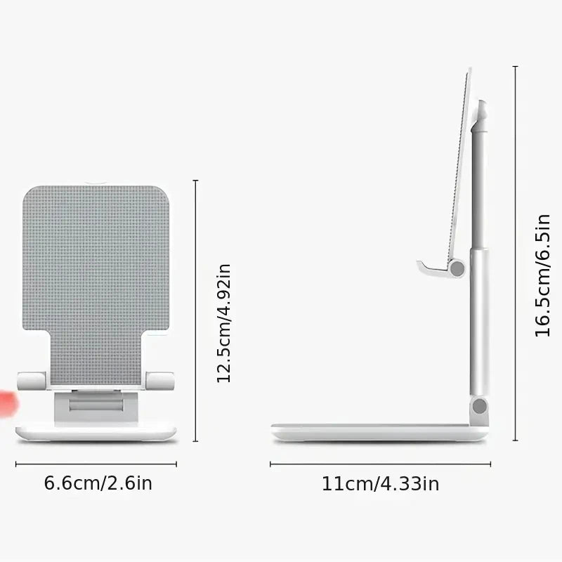 Universal Phone & Tablet Desk Stand – Adjustable, Foldable Holder for Smartphones & Tablets