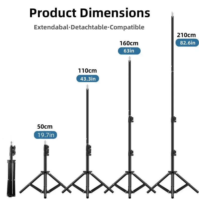 EASONSTARRY RP01-B Heavy Duty Aluminum Light Stand for Photo & Video Studio