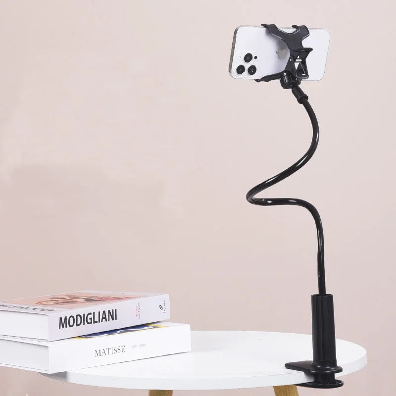 Flexible Gooseneck Phone Mount – Long Arm Clamp Holder for Bed, Desk & Overhead Filming