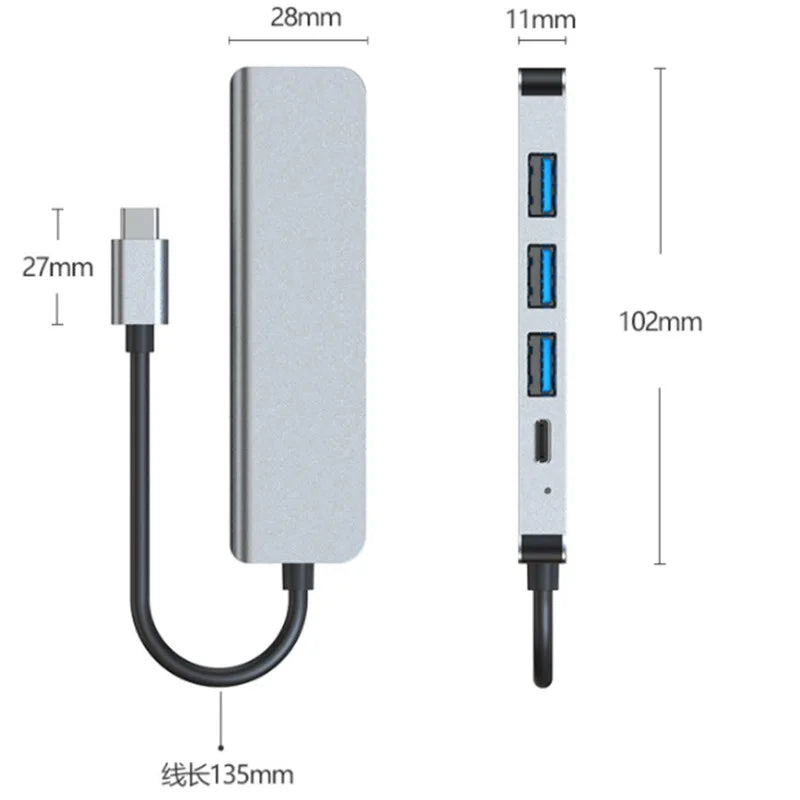 USB-C Hub Multiport Adapter – 4K HDMI, PD Fast Charging, USB 3.0 for MacBook, iPad & Samsung