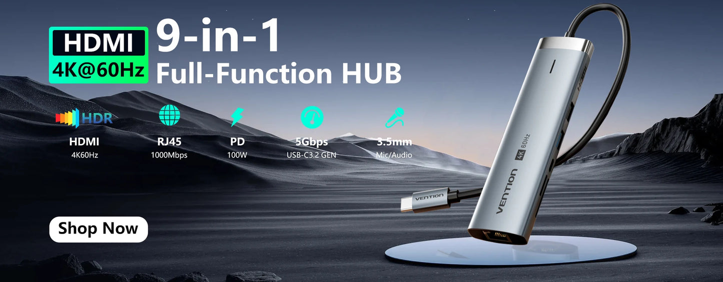 USB 3.2 Gen2 Hub – 5-Port 10Gbps USB-A & USB-C Multiport Adapter for MacBook, iPad & Laptop