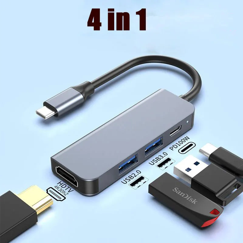 USB-C Hub Multiport Adapter – 4K HDMI, PD Fast Charging, USB 3.0 for MacBook, iPad & Samsung