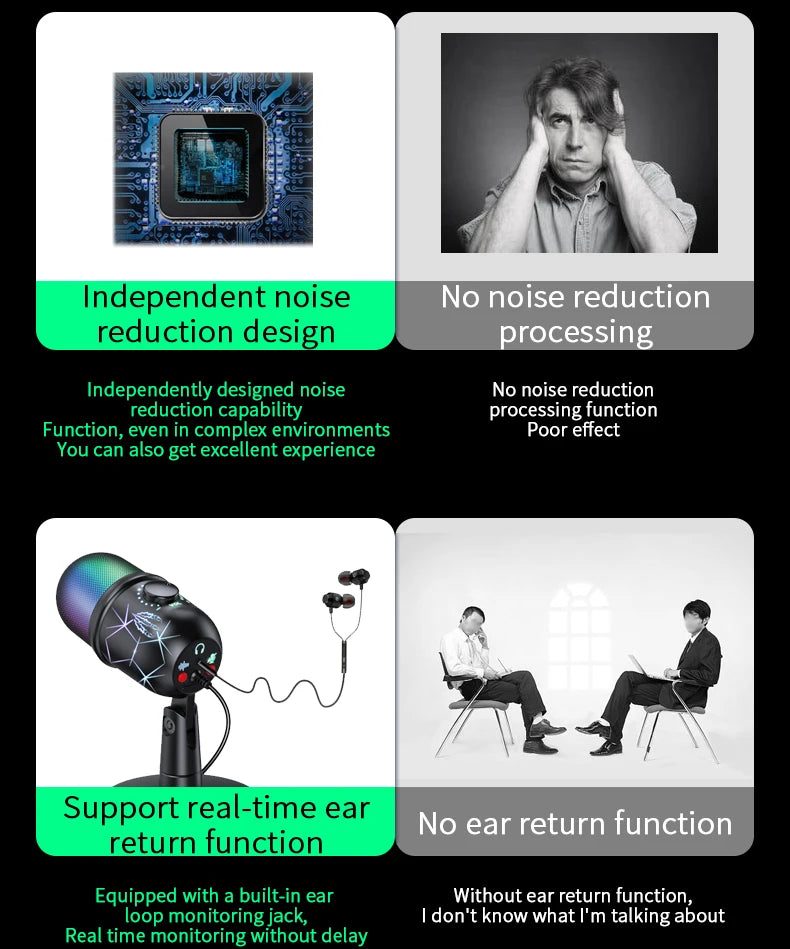 USB Condenser Microphone – Tabletop Mic for Gaming, Podcasting, Streaming & Studio Recording