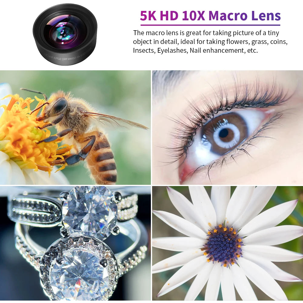 MARTVSEN 120mm Macro Phone Lens — 5K HD 10x Super Macro for iPhone & Android