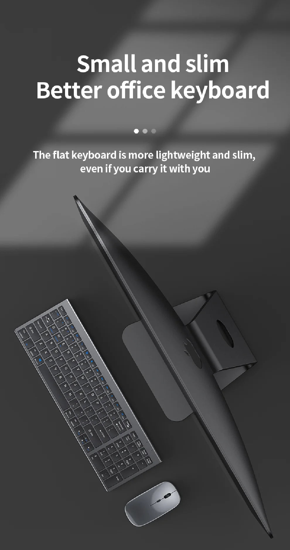 Wireless Keyboard & Mouse Combo – Bluetooth 5.0 & 2.4G Rechargeable Full-Size Ergonomic Set
