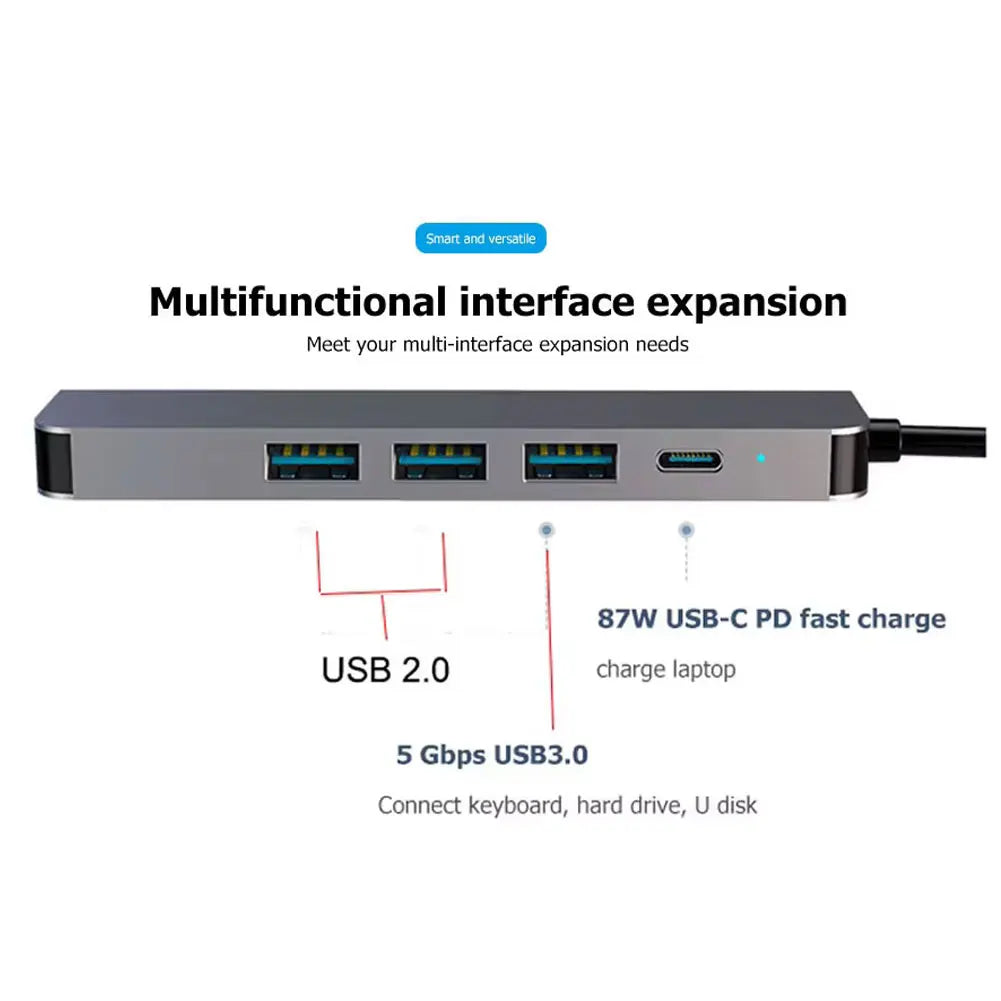 USB-C Hub Multiport Adapter – 4K HDMI, PD Fast Charging, USB 3.0 for MacBook, iPad & Samsung