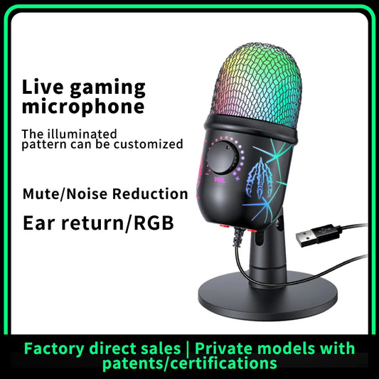 USB Condenser Microphone – Tabletop Mic for Gaming, Podcasting, Streaming & Studio Recording
