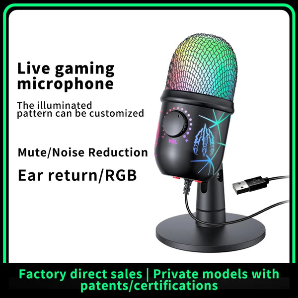 USB Condenser Microphone – Tabletop Mic for Gaming, Podcasting, Streaming & Studio Recording