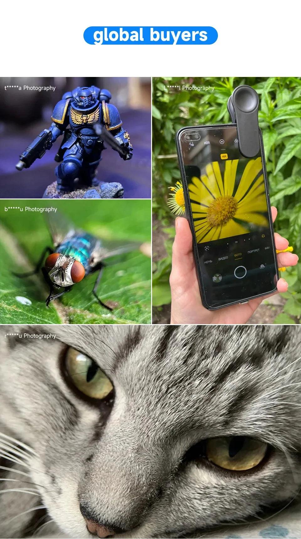 MARTVSEN 120mm Macro Phone Lens — 5K HD 10x Super Macro for iPhone & Android