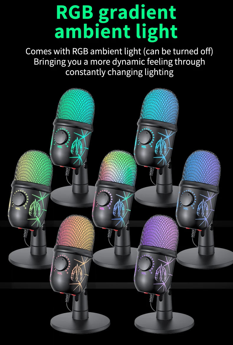 USB Condenser Microphone – Tabletop Mic for Gaming, Podcasting, Streaming & Studio Recording