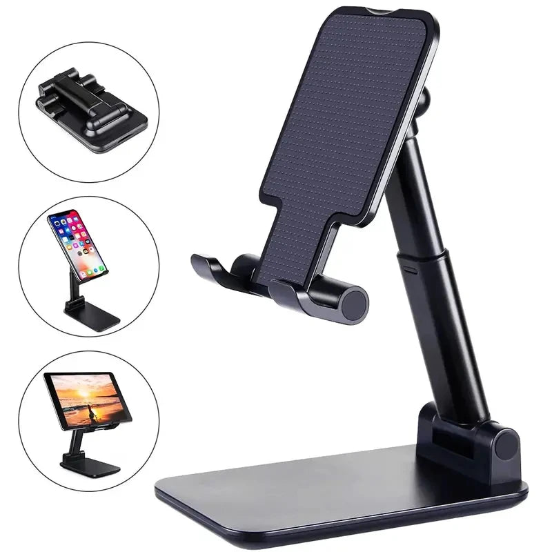 Universal Phone & Tablet Desk Stand – Adjustable, Foldable Holder for Smartphones & Tablets