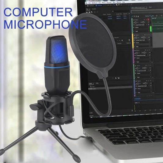 RGB USB Condenser Microphone – Wired Gaming Mic for Podcasting, Streaming & Studio Recording