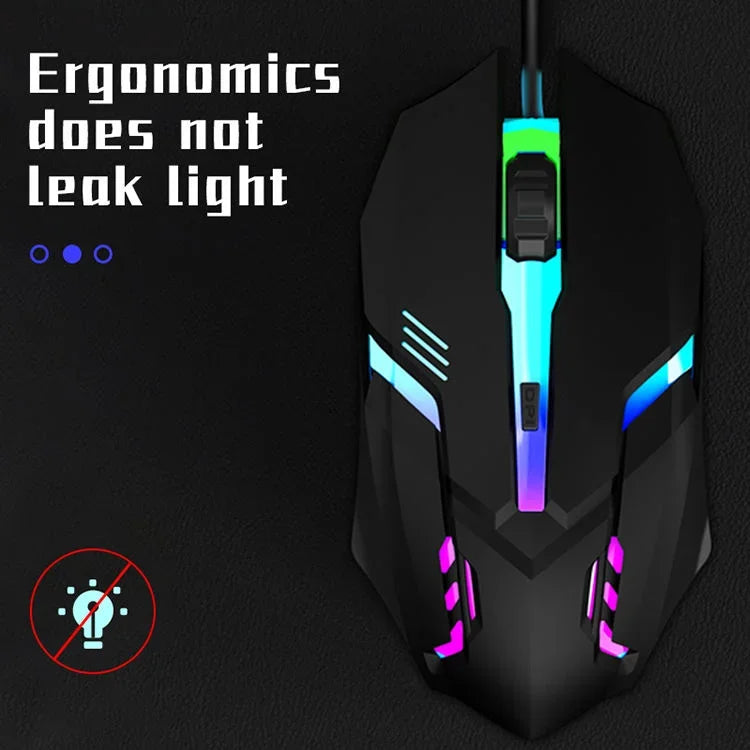 RGB Wired Gaming Mouse – Ergonomic 4-Button USB Mouse with RGB Backlight for Desktop & Laptop