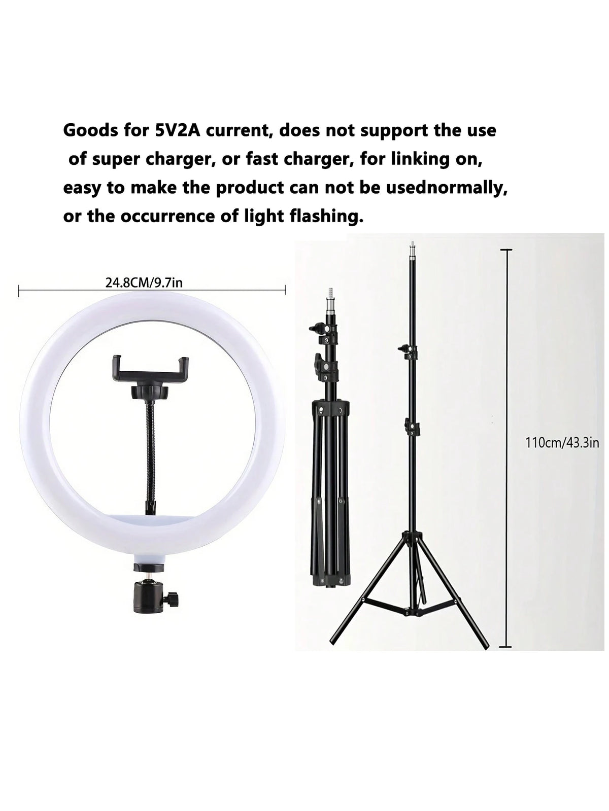 10-Inch Ring Light with 110cm Tripod Stand — Selfie & Livestream Lighting Kit (Pro)