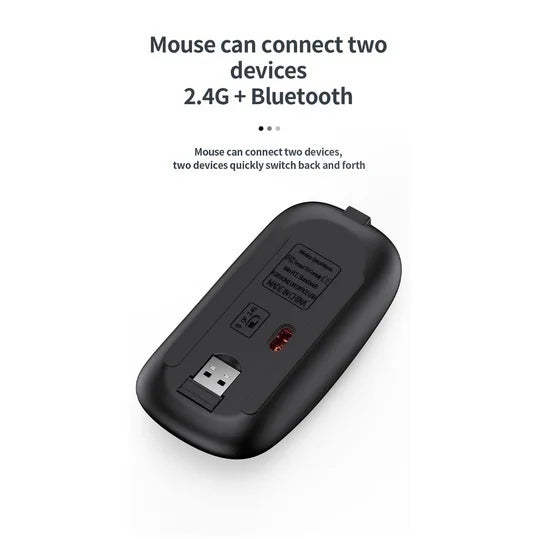 Wireless Keyboard & Mouse Combo – Bluetooth 5.0 & 2.4G Rechargeable Full-Size Ergonomic Set