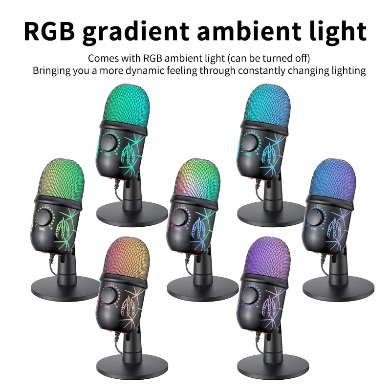 USB Condenser Microphone – Tabletop Mic for Gaming, Podcasting, Streaming & Studio Recording