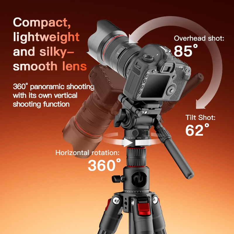 COMAN KX3939 Mini V1 72" Overhead Camera Tripod with Fluid Head