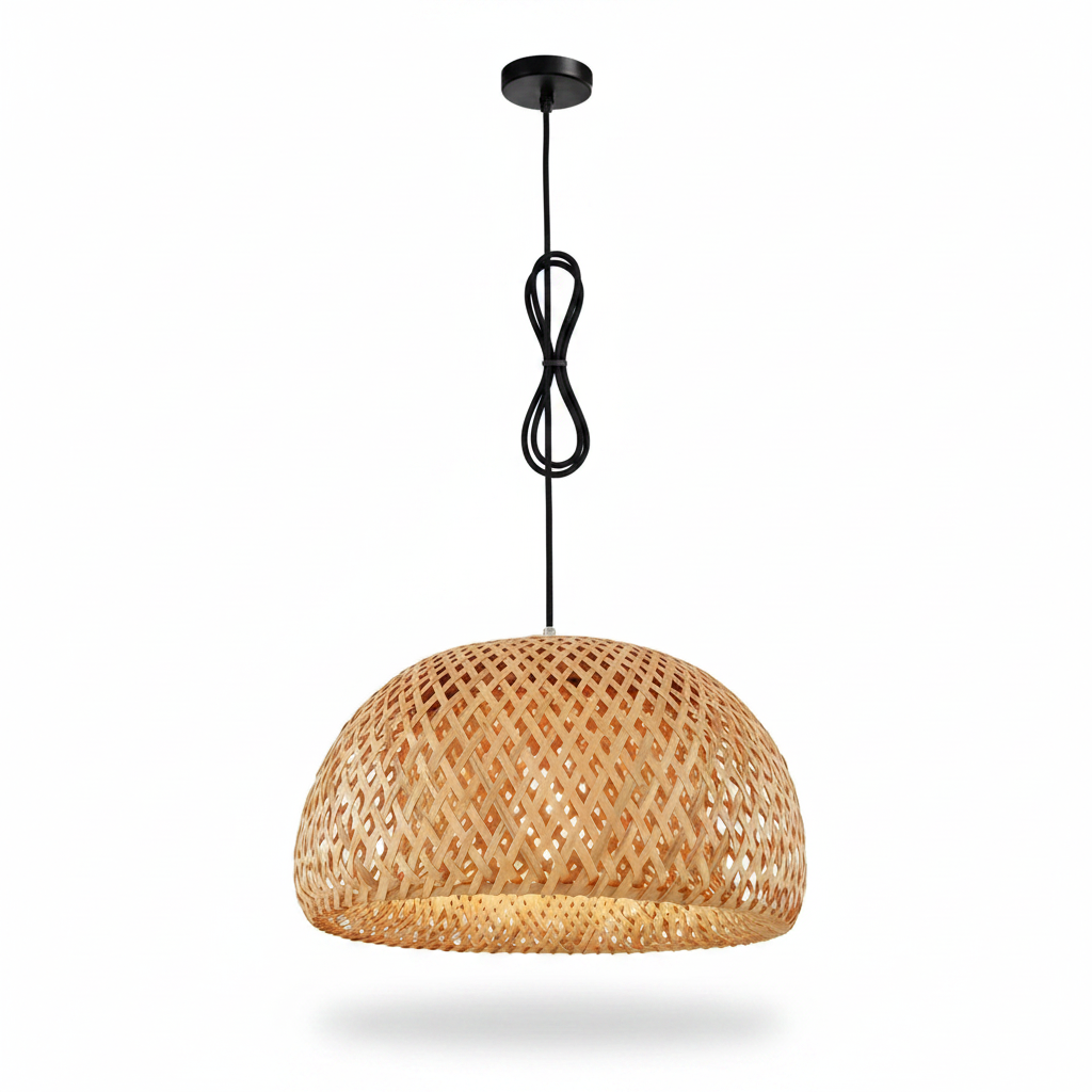 Bamboo Rattan Pendant Lamp – Clean Product Image