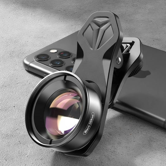 APEXEL 100mm Macro Phone Lens — 4K HD with Optional CPL & Star Filter for iPhone & Android