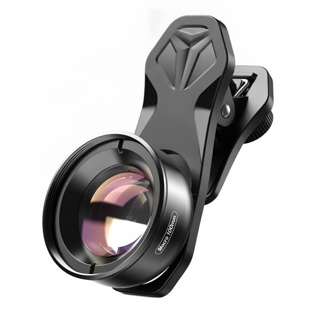 APEXEL 100mm Macro Phone Lens — 4K HD with Optional CPL & Star Filter for iPhone & Android